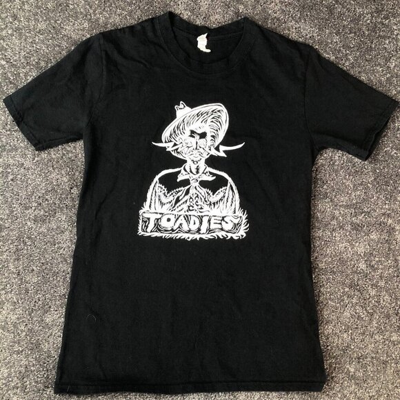 Vintage Y2K Toadies Shirt Size Small Black Anvil Tag Unisex Adult T-Shirt - Picture 1 of 8